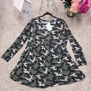 3617 Size 17 Haptics Camo Baby Doll Top.